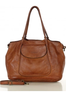 MARCO MAZZINI Hnědá kožená kabelka