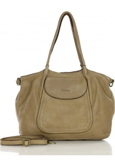 MARCO MAZZINI Béžová kožená kabelka