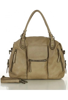 MARCO MAZZINI Béžovošedá "bowling" kabelka