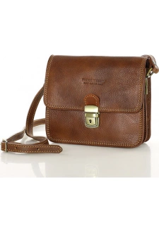 MARCO MAZZINI  Hnědá čtvercová crossbody kabelka