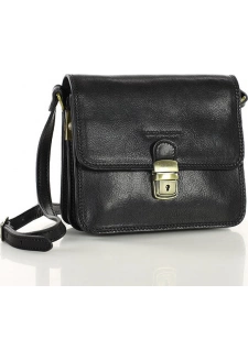 MARCO MAZZINI černá čtvercová crossbody kabelka