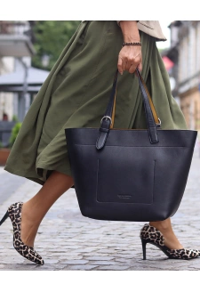 MARCO MAZZINI Černá prostorná shopper kabelka