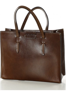 MARCO MAZZINI Tmavě hnědá elegantní shopper kabelka