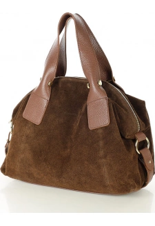 MARCO MAZZINI Hnědá kožená kabelka