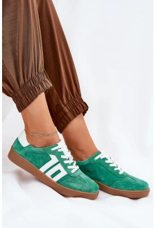 Dámské semišové sportovní sneakersy Vinceza – zelené