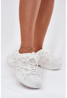 Dámské sneakersy s dvojitým šněrováním Onivetta – bílé