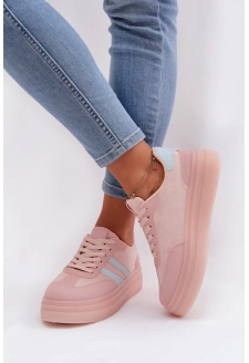 Dámské sneakersy na platformě Galleria – růžové