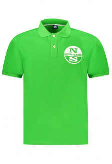 NORTH SAILS POLO MANICHE CORTE UOMO VERDE