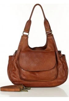 MARCO MAZZINI Světle hnědá retro kabelka