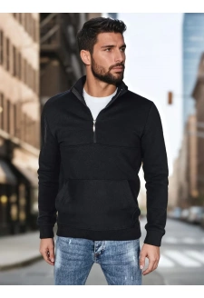 Bluza męska ze stójką czarna Dstreet BX5885