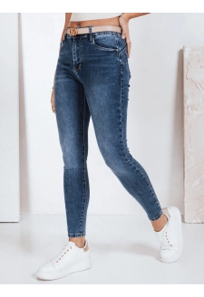 Spodnie jeansowe damskie skinny niebieskie Dstreet UY2791