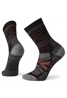 Smartwool HIKE LC MOUNTAIN RANGE PATTERN CREW black