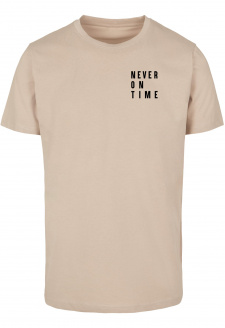 Pánské tričko Never On Time Tee - béžové