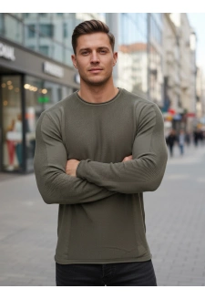 Sweter męski khaki WX2310z