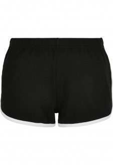 Dámské organické Interlock Retro Hotpants černo/bílé