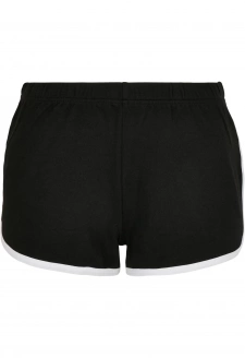 Dámské organické Interlock Retro Hotpants černo/bílé
