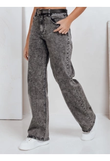Jeansy damskie wide leg czarne Dstreet UY2747