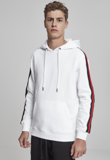 Stripe Shoulder Hoody wht/blk/firered