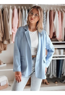 Marynarka damska one size oversize RESIDAL błękitna Dstreet PY0121