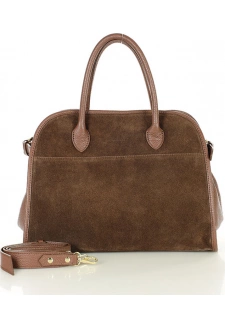 MARCO MAZZINI Hnědá dámská kožená hobo kabelka