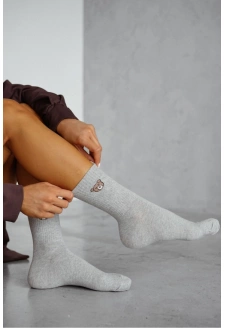 Dámské ponožky s medvídkem – šedé