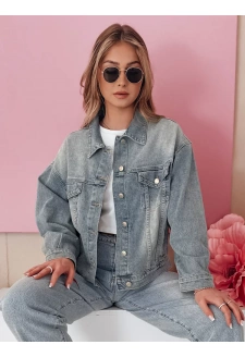 Kurtka damska katana przejściowa oversize NOVAJIN niebieska Dstreet TY4838