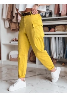 Spodnie damskie baggy GOTRENDI musztardowe Dstreet UY2527