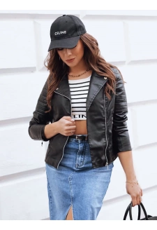 Kurtka skórzana damska ramoneska GLIMMERS czarna Dstreet TY3959