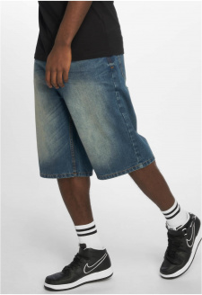 Rocawear FRI Baggy Fit Jeansshort světle středně modré seprané