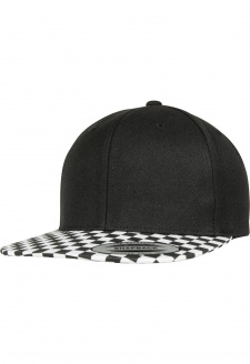 Šachovnicový Snapback černo/bílý