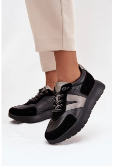 Dámské tenisky na platformě Vinceza  – černé