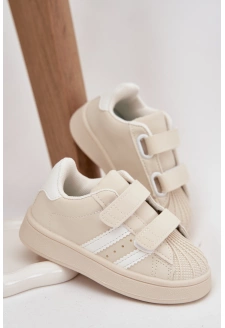 Dětské sportovní sneakers z eko kůže Renel – béžové