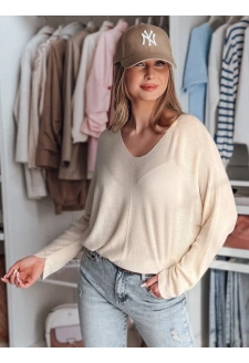 Sweter damskie one size oversize NORVAN masełko Dstreet MY2451