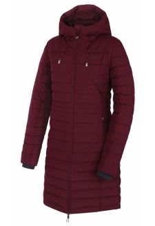 Dámský péřový kabát Husky Daili L dark bordo