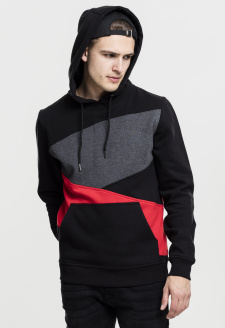 Zig Zag Hoody blk/red/cha