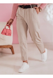 Spodnie damskie casualowe z paskiem SOFELIA mokka Dstreet UY2505