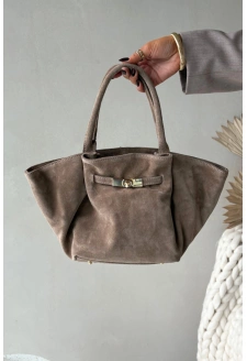 Dámská kožená semišová kabelka Orselle – béžová