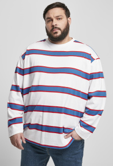 Light Stripe Oversized LS bílá/sportovně modrá