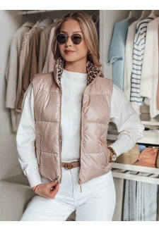 Krótka kamizelka damska dwustronna CHIPUFF różowa Dstreet TY4823