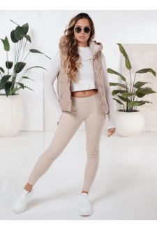 Spodnie damskie legginsy beżowe Dstreet UY2724
