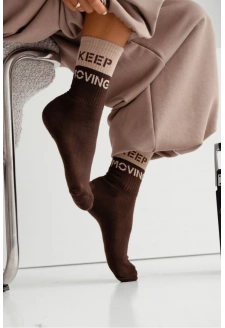 Dámské ponožky Keep Moving – čokoládové