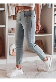 Spodnie damskie jeansowe skinny BLINGBLING niebieskie Dstreet UY2451
