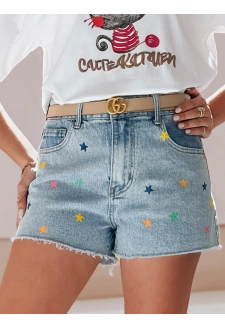 Spodenki damskie jeansowe STARSHINE niebieskie Dstreet SY0463