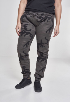 Dámské camo joggingové kalhoty tmavé camo