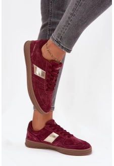 Dámské semišové tenisky Vinceza – bordó