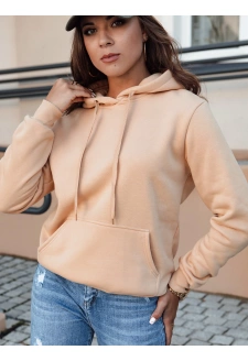 Dámská mikina BASIC s kapucí velbloudí Dstreet BY1330