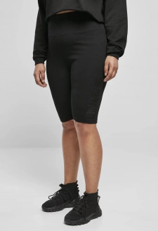 Dámské cyklistické kraťasy s vysokým pasem černo/černé