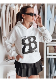 Bluza damska oversize z kapturem LITESSO szara Dstreet BY1412