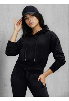Bluza damska z kapturem czarna Dstreet BY1535