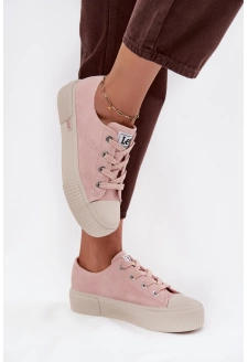 Dámské trampky na platformě LEE ISLA C WOMEN LOW – růžové